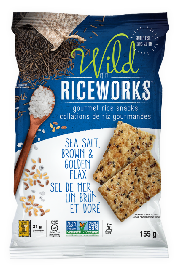 Wild Riceworks Sea Salt & Black Sesame - Sel de mer, lin brun et doré