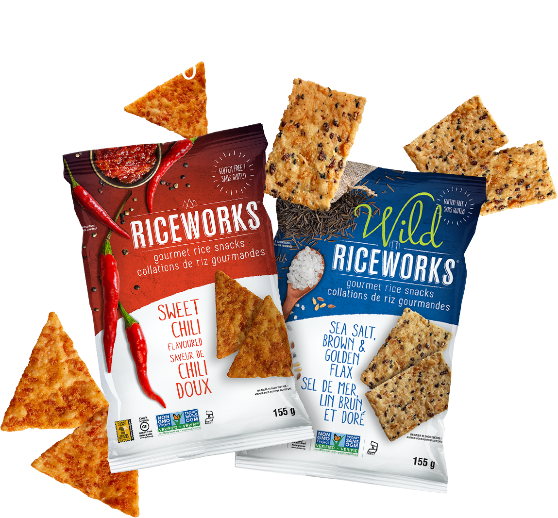 LES CHIPS DE RIZ RICEWORKS SONT CROQUANTS NUTRITIFS ET DÉLICIEUX