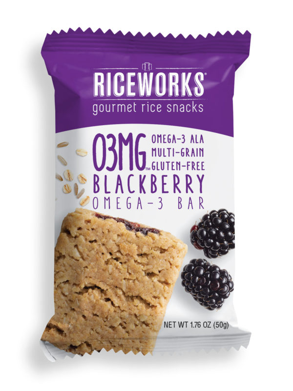 Riceworks O3MG Blackberry Baked Multigrain Omega-3 Fruit Bar