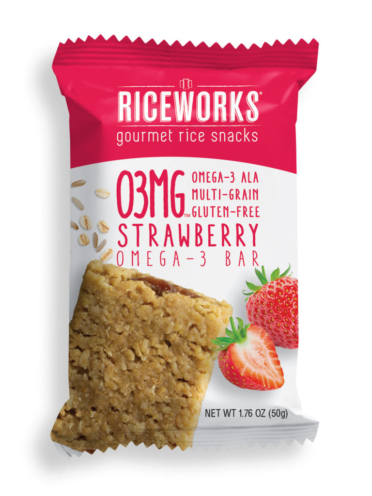 Riceworks O3MG Strawberry Baked Multigrain Omega-3 Fruit Bar