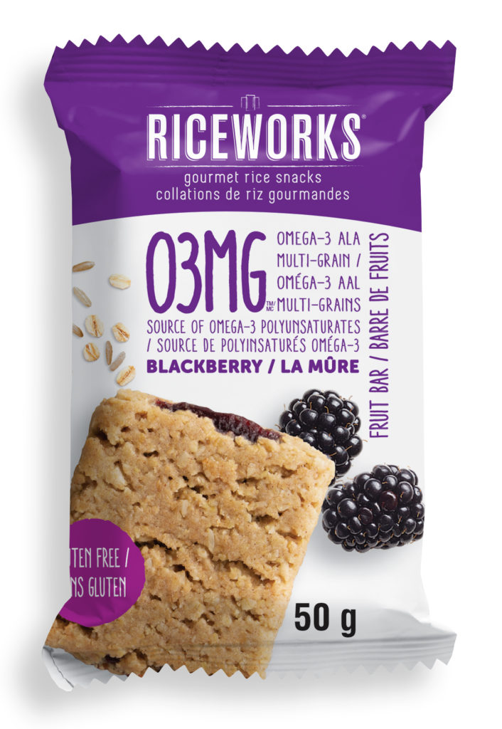 Riceworks O3MG Blackberry Baked Multigrain Omega-3 Fruit Bar
