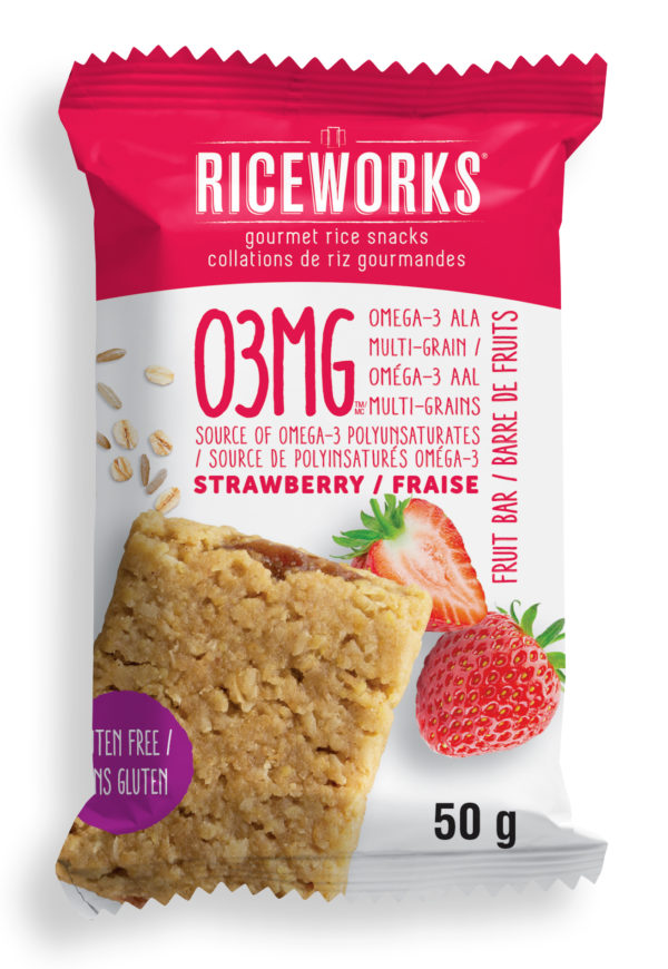 Riceworks O3MG Strawberry Baked Multigrain Omega-3 Fruit Bar
