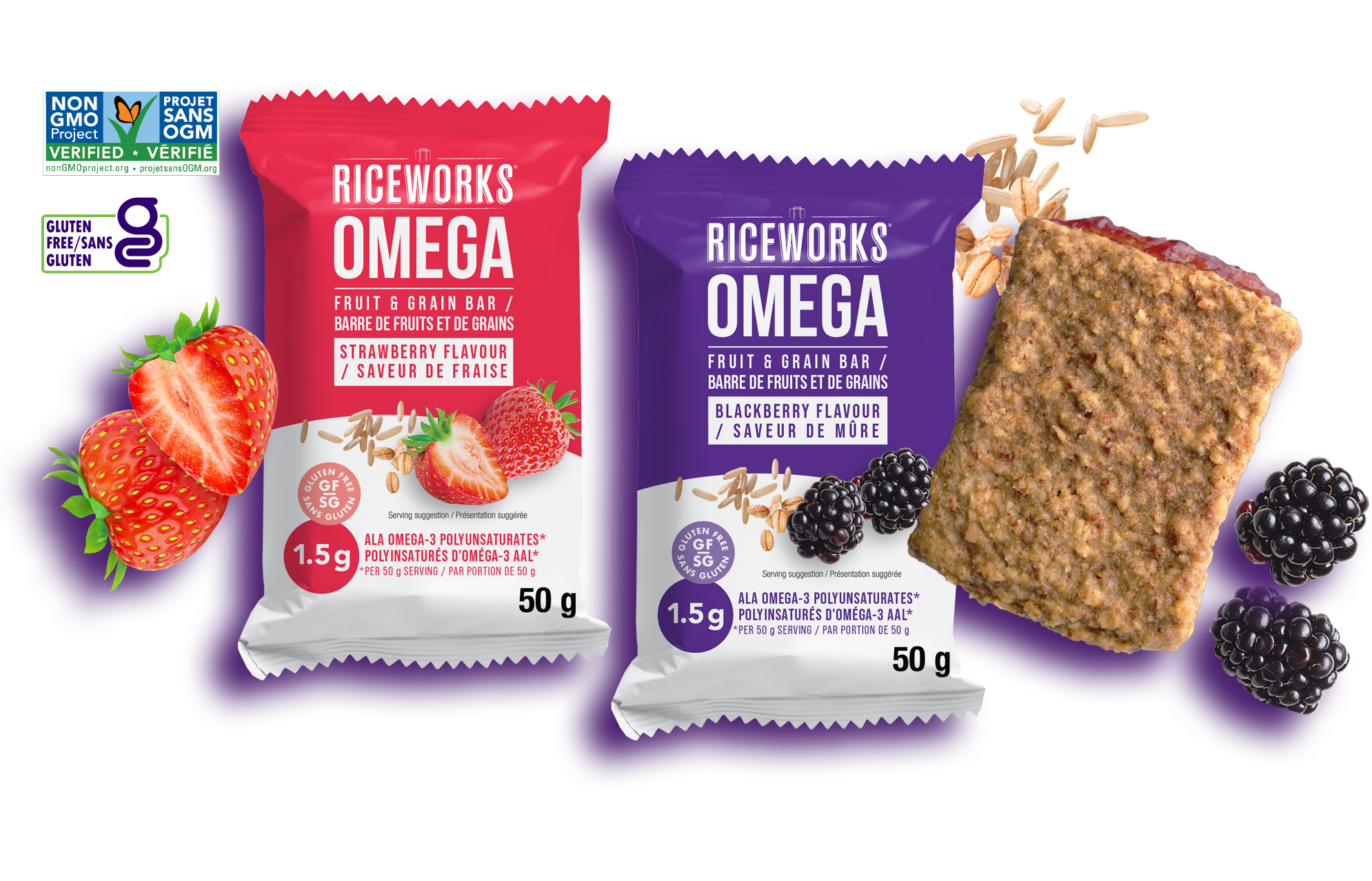 Riceworks Omega - Fruit and Grain Bars / Barres de fruits et de grains 