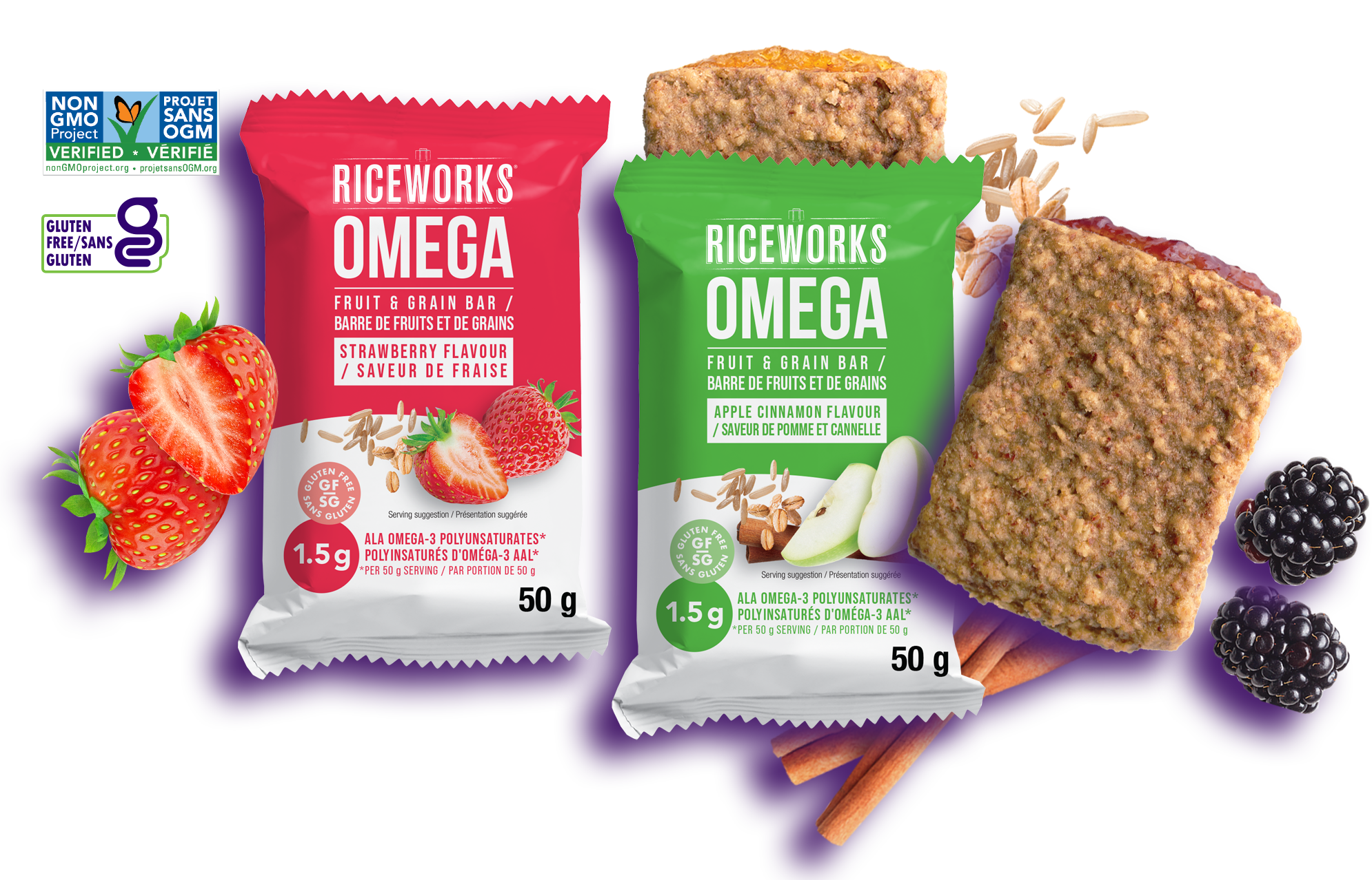 Riceworks Omega Fruit and Grain Bars