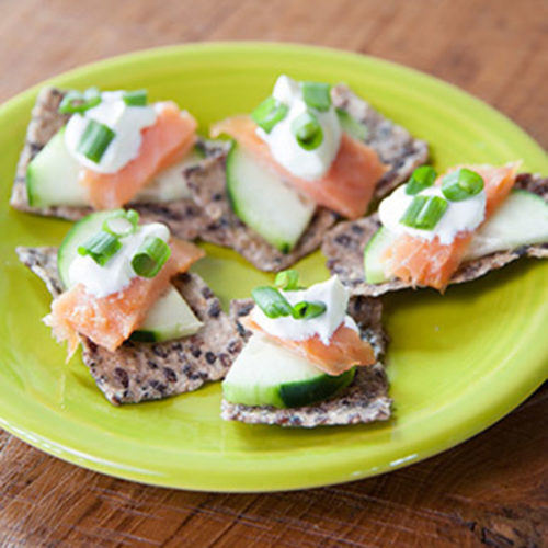 Cucumber, Salmon & Sour Cream