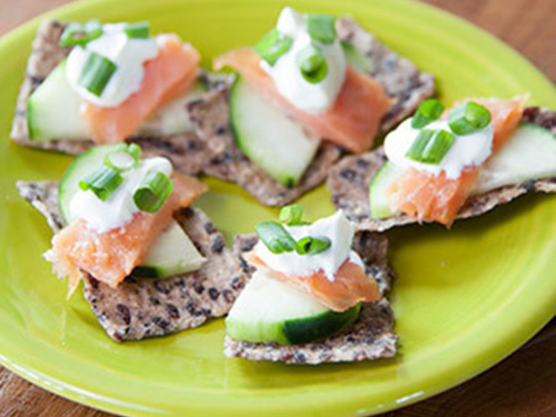 Cucumber, Salmon & Sour Cream