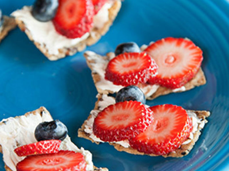 Frosting, Blueberries & Strawberries