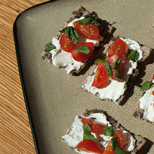 Herbed Cheese Spread, Fresh Basil & Cherry Tomato