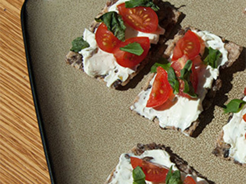 Herbed Cheese Spread, Fresh Basil & Cherry Tomato