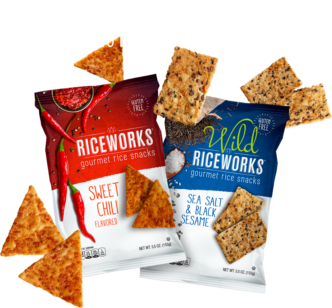 Gluten Free Rice Chips and Omega3 Bars Riceworks