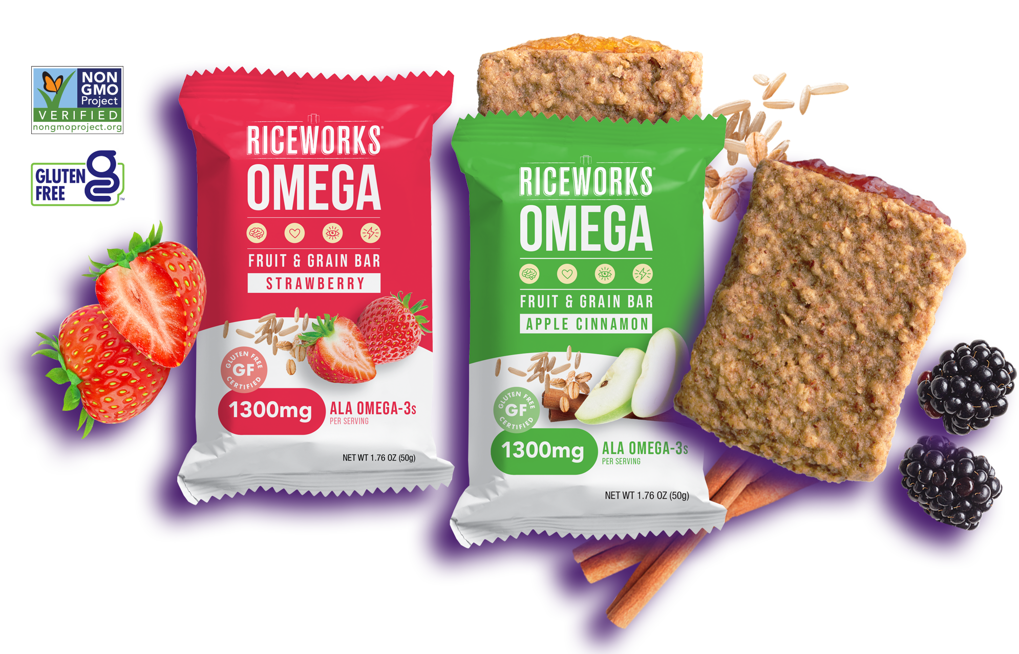 Riceworks Omega Fruit & Grain Bars