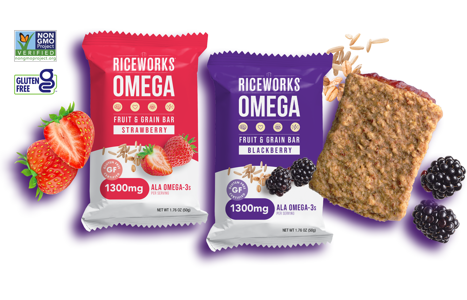 Riceworks Omega Fruit & Grain Bars