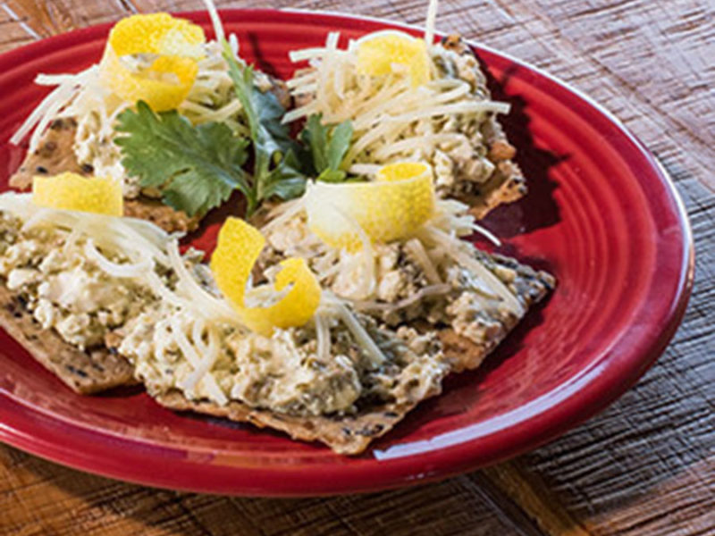 Pesto Spread, Cream Cheese & Shredded Parmesan