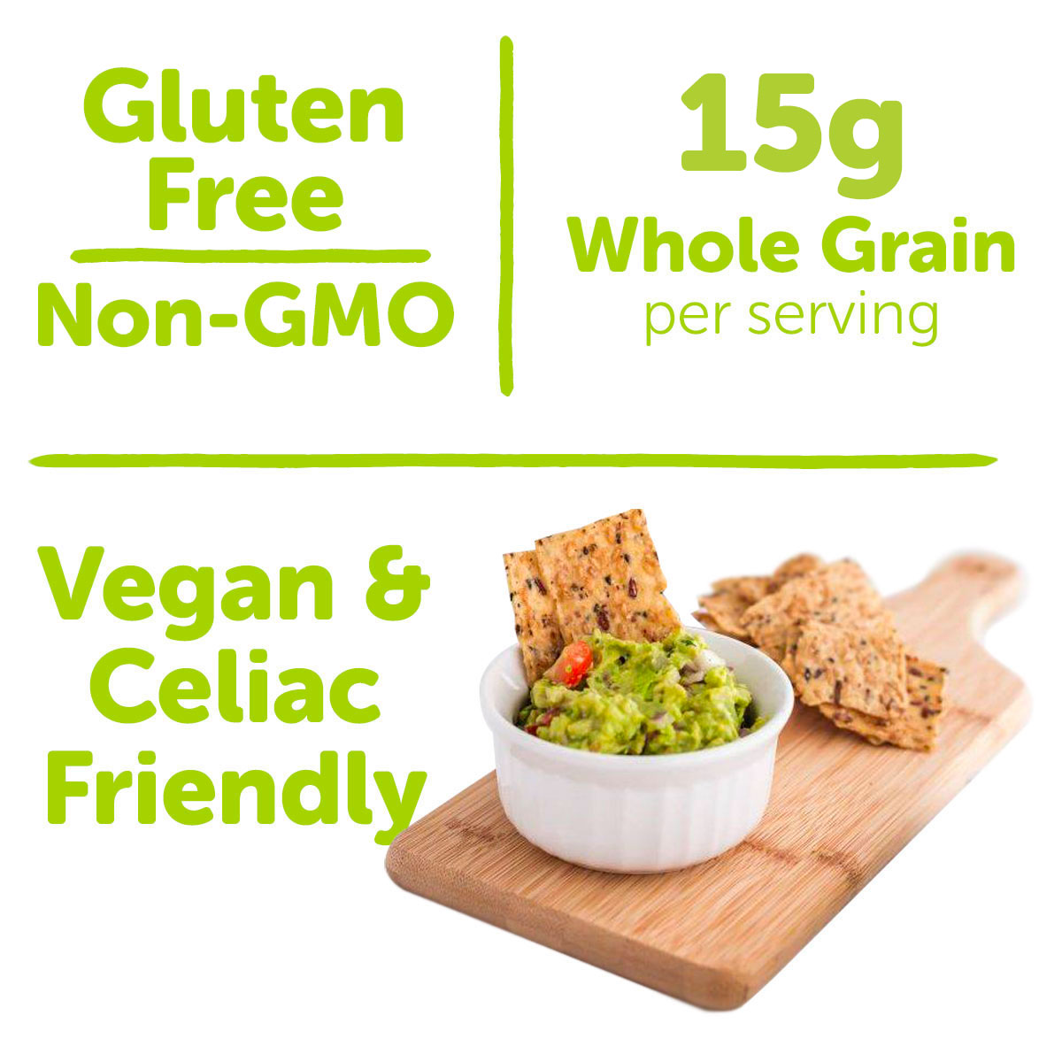 Gluten Free / 15g Whole Grain per serving / Vegan and Celiac Friendly