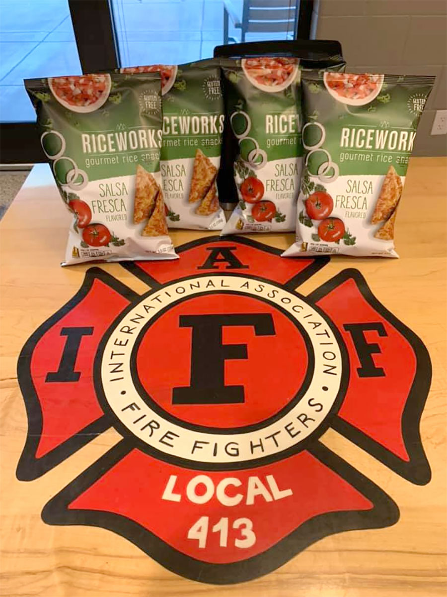 Bags of Riceworks in Fire Department