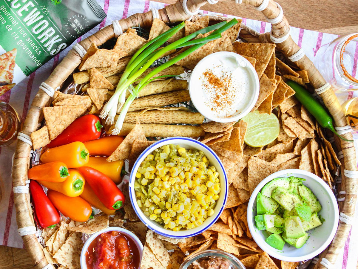 Taco Board with Salsa Fresca Riceworks