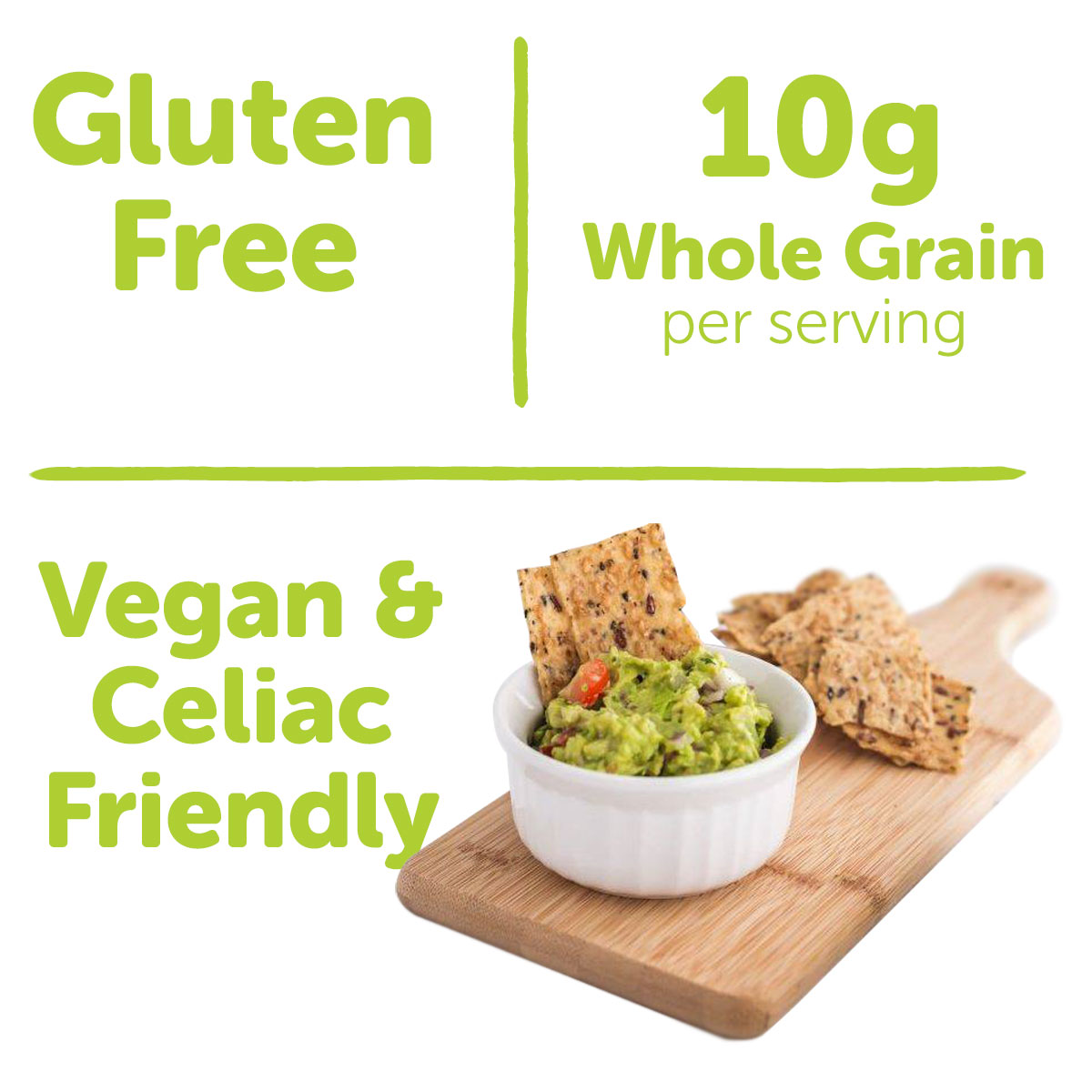 Gluten Free / 9g Whole Grain per serving / Vegan and Celiac Friendly